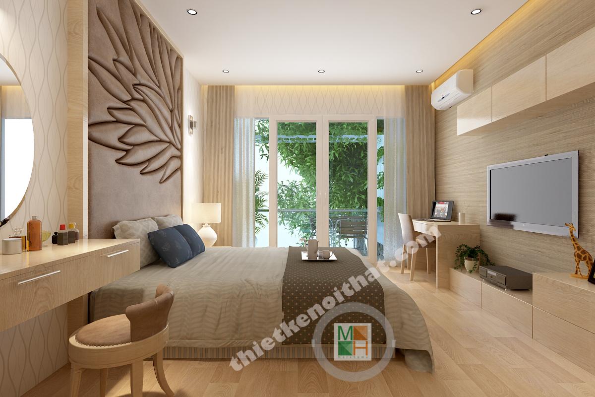 Thi công nội thất phòng ngủ khách sạn 3 sao